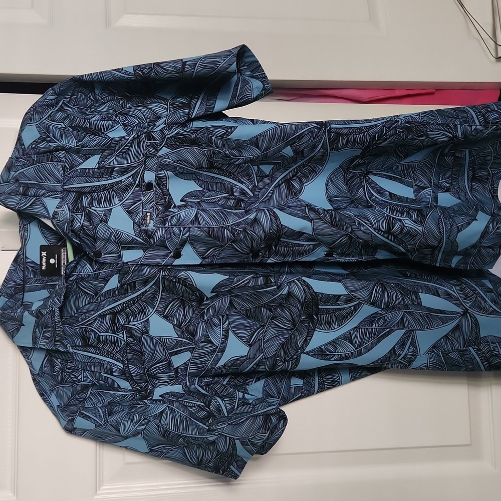 Hurley Tropical Blue Leaf Shirt